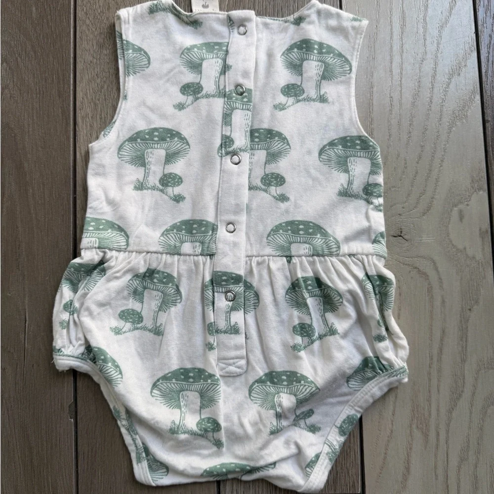 Kate Quinn Green Mushroom Print Diaper Cover